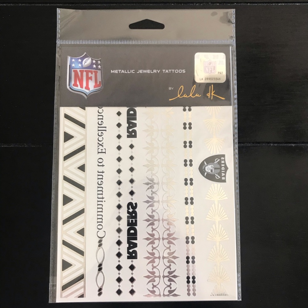 Raiders Lulu DK Metallic Jewelry Flash Tattoos